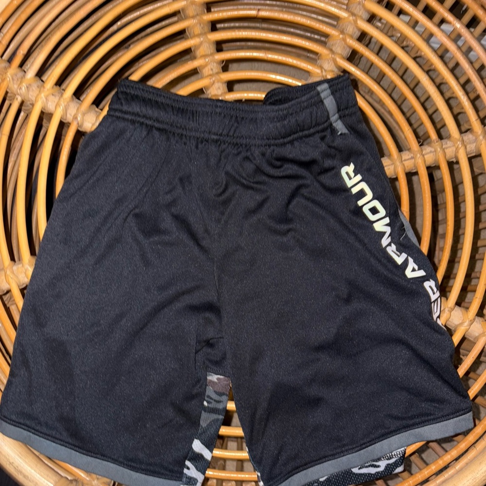 Under Armour youth Black Athletic Shorts
